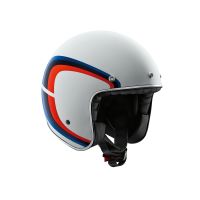 BMW Legend Tricolor Jet Helmet (White,Blue,Red)