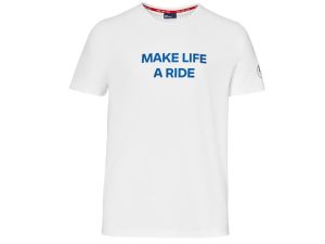 BMW Make Life a Ride T-shirt til mænd (hvid)